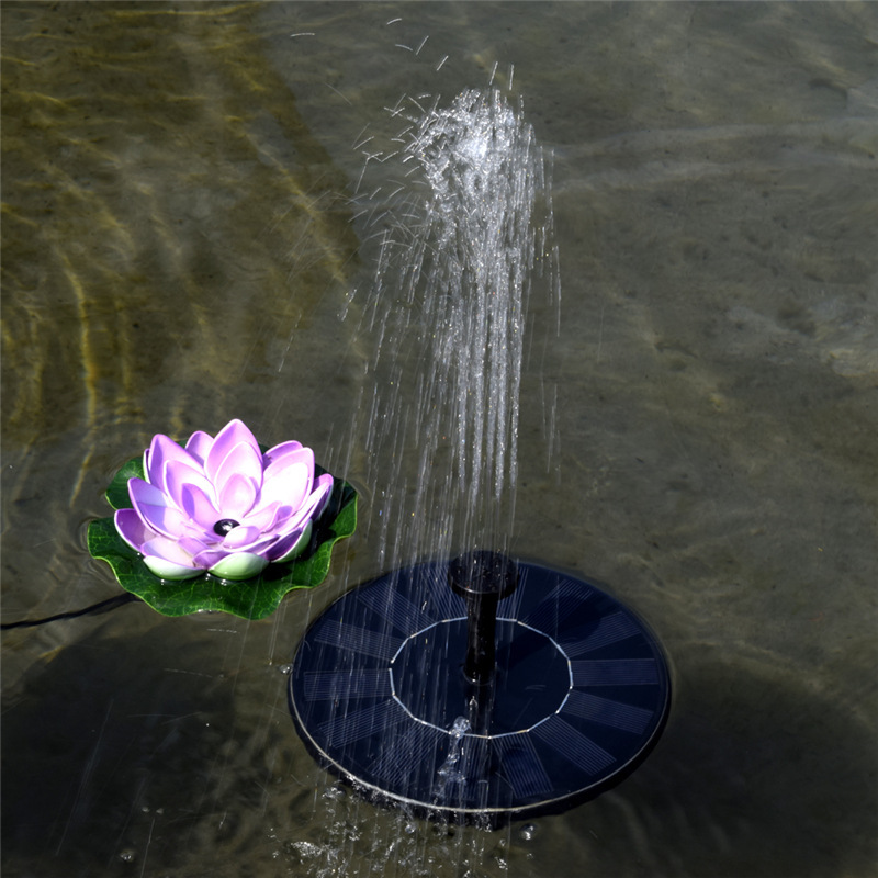 Solar Fountain Water Pool Pond Waterfall Mini Fountain Garden Decoration Outdoor Bird Bath Solar Powered Fountain Floating Water