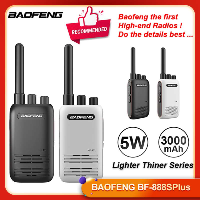 Baofeng Best High-end Portable Mini Radios Powerful 5W Walkie talkie UHF 400-480MHz 16CH BF 888S Plus Smart Portable Transceiver