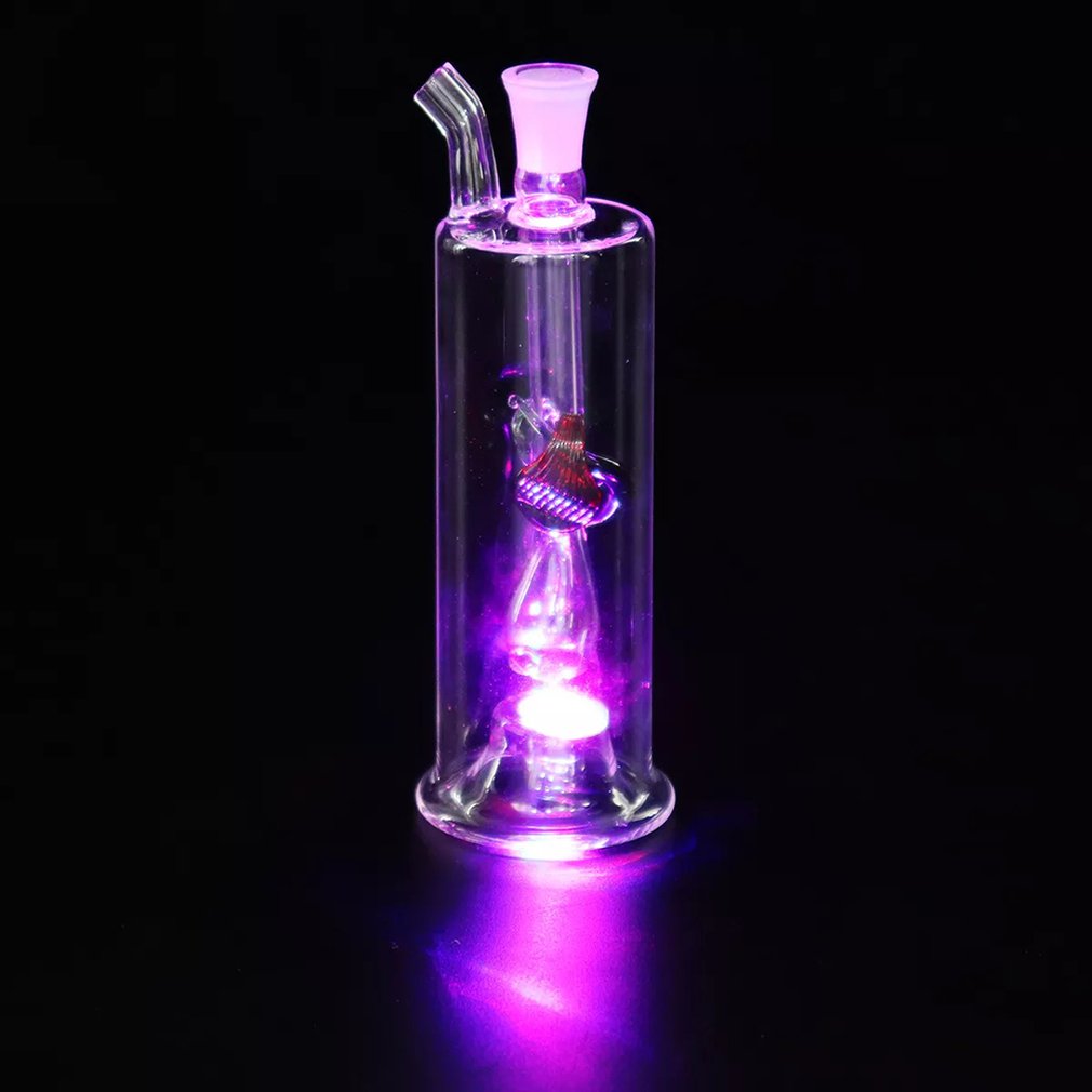 Tricolor Led Light Glass Smoking Hookah Hose Accessories Hook Accessories Unique Glass Water Smoking Pipes Cigarette Holder