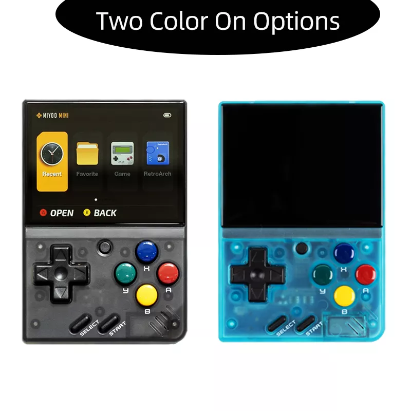 Miyoo Mini Black Color 2.8Inch OCA Screen Retro Video Game Console Full Fit Screen Source Portable Mini Handheld Gaming