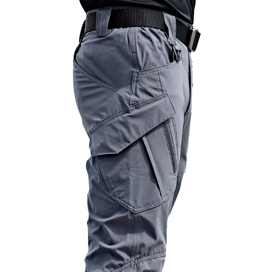 Mens Tactical Pants Multiple Pocket Elasticity Military Urban Commuter Tacitcal Trousers Men Slim Fat Cargo Pant 5XL