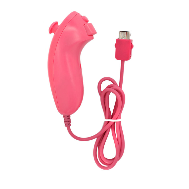 Pink Motion Based Wired Nunchuck Controller for Nintendo Wii Console Video Game