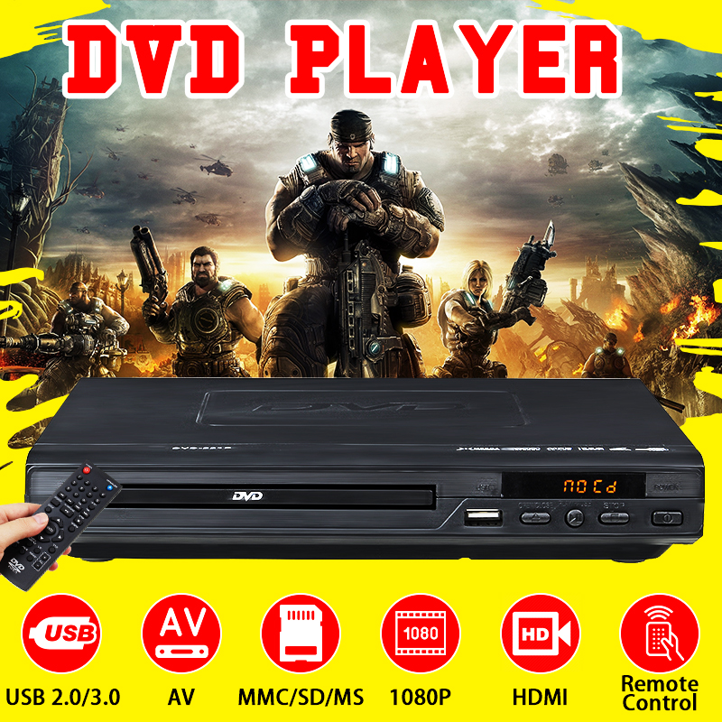 1080P Full HD DVD Player HDMI-compatible USB DVD Player for Multimedia Digital DVD TV Support HDMI-compatible CD SVCD VCD