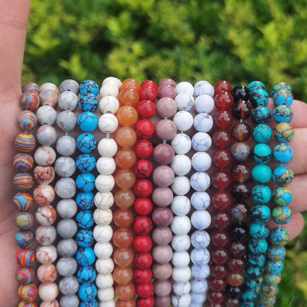 Natural Stone Multicolor Tiger Eye Turquoises  Agates Labradorite Quartz Amazonite Crystal Beads For DIY Bracelet Necklace