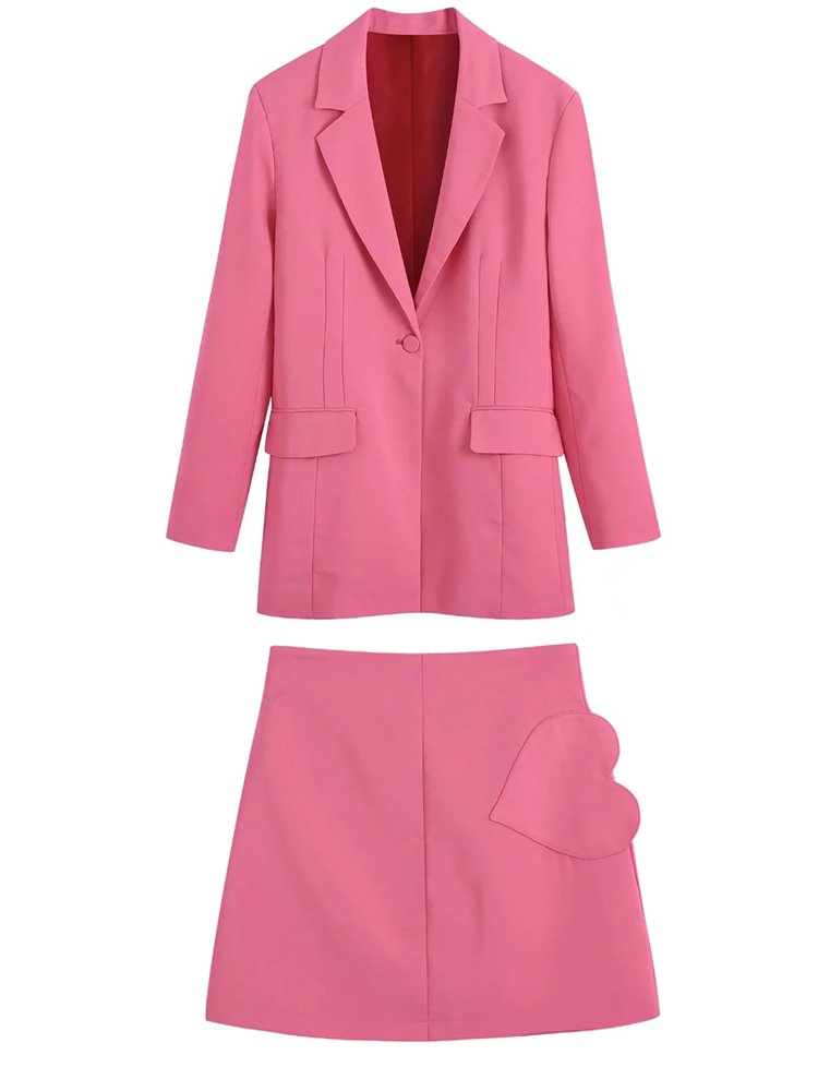  Pink Satin Skirt Women High Waist Short Skirts Woman  Heart A Line Mini Cute Skirt Suits Elegant Skirts Two Peice