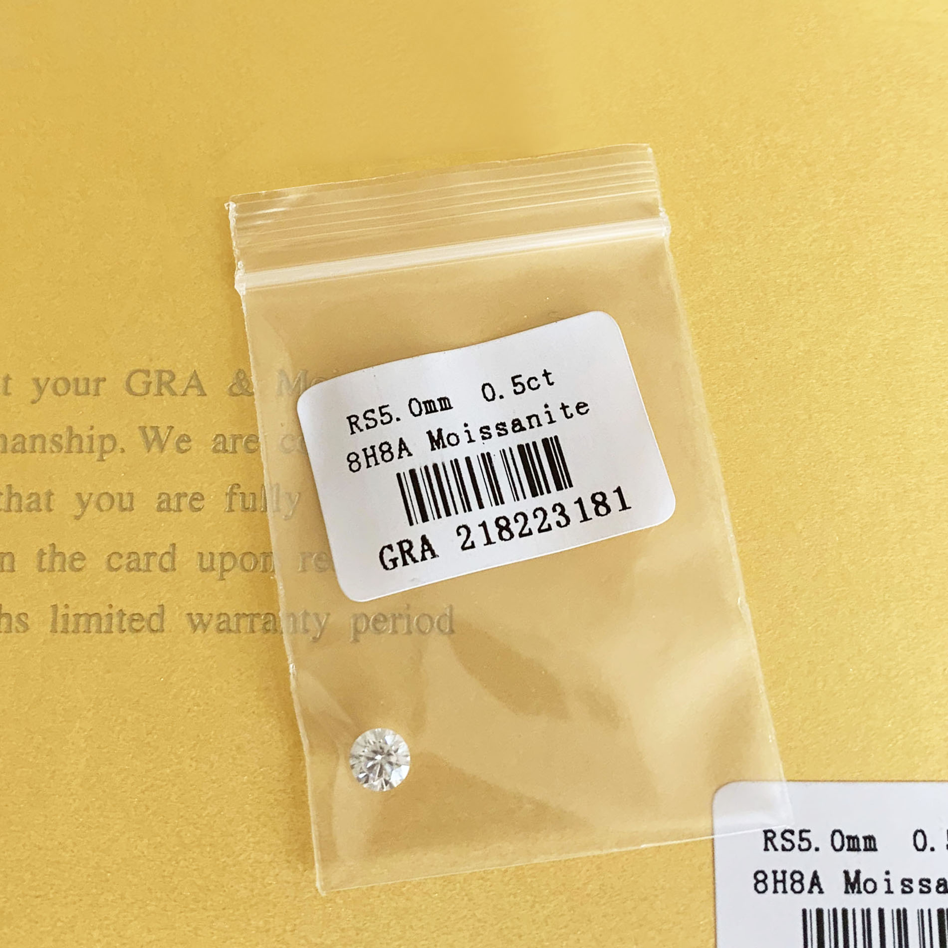 Loose Moissanite 0.5ct Carat 5mm IJ Color Round Brilliant Cut VVS1 ring bracelet jewelry DIY material Lab diamond