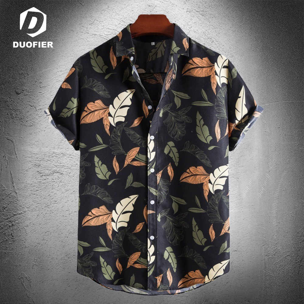 Men Shirt Ethnic Printed Shirts Summer Retro Vintage Streetwear Short Sleeves Button Harajuku Blouse Chemise Homme Ropa Hombre