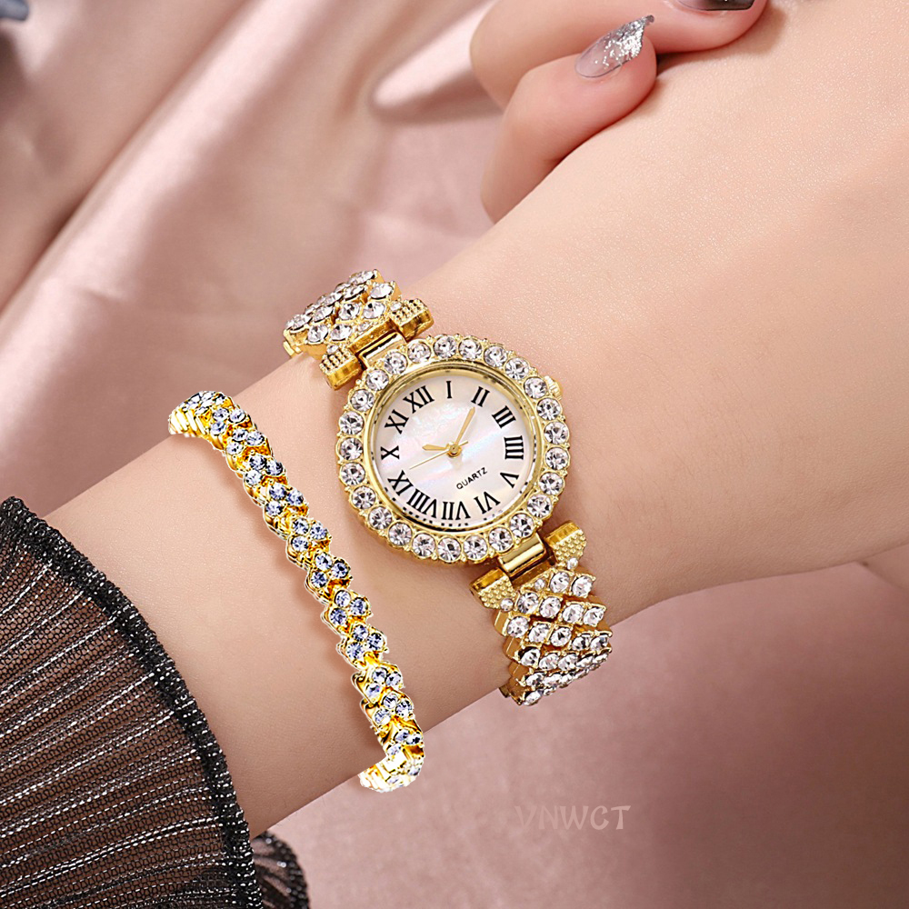  Bracelet Watches Women Crystal Dress Wristwatches Clock Women's  Casual Quartz Watch Reloj Mujer Relogio Feminino
