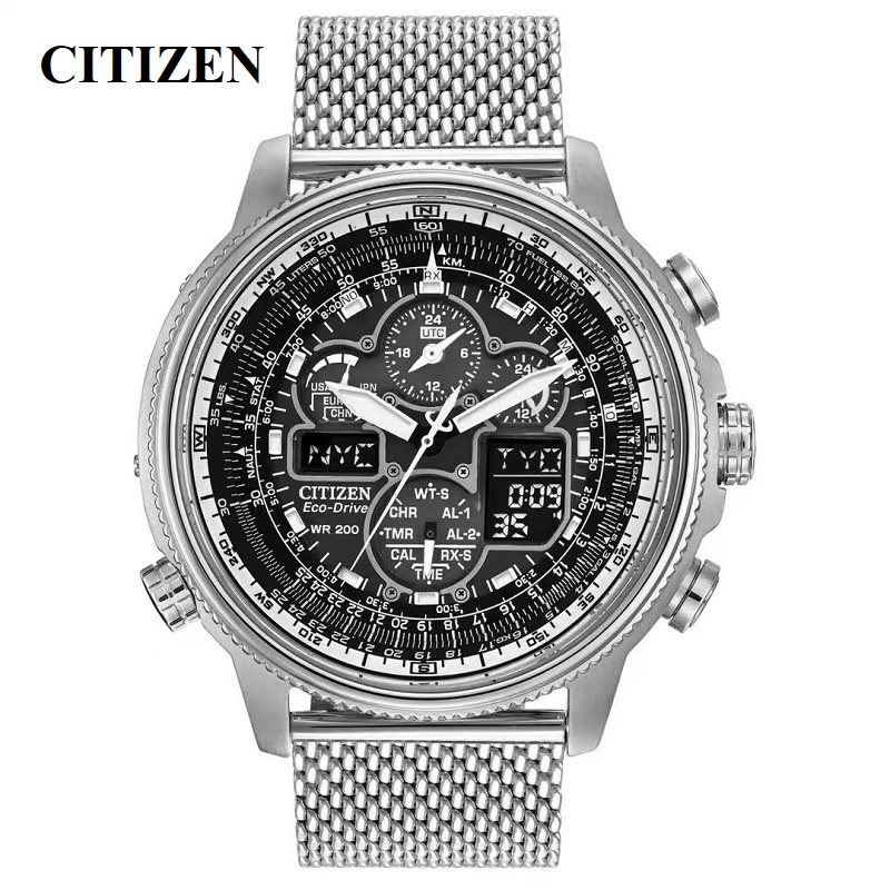 CITIZEN Skyhawk  Men's Sports Watch  Men's Stainless Steel Quartz Watch Men's Business Casual Watch часы мужские