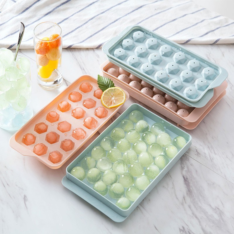 Ball Ice Cube Trays Reusable Silicone Ice cube Mold BPA Free Ice maker with Removable Lids kitchen accessories summer gadgets