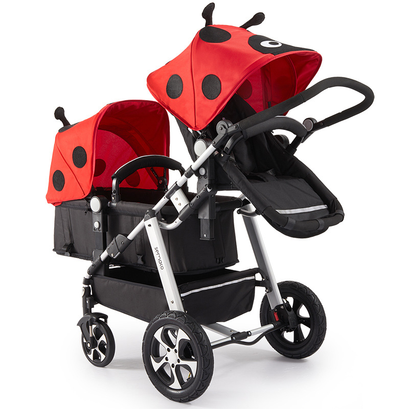 Twins baby stroller 2 in 1，travel baby carriage， Newborn Pram，Portable Kids Stroller， double baby stroller four wheels
