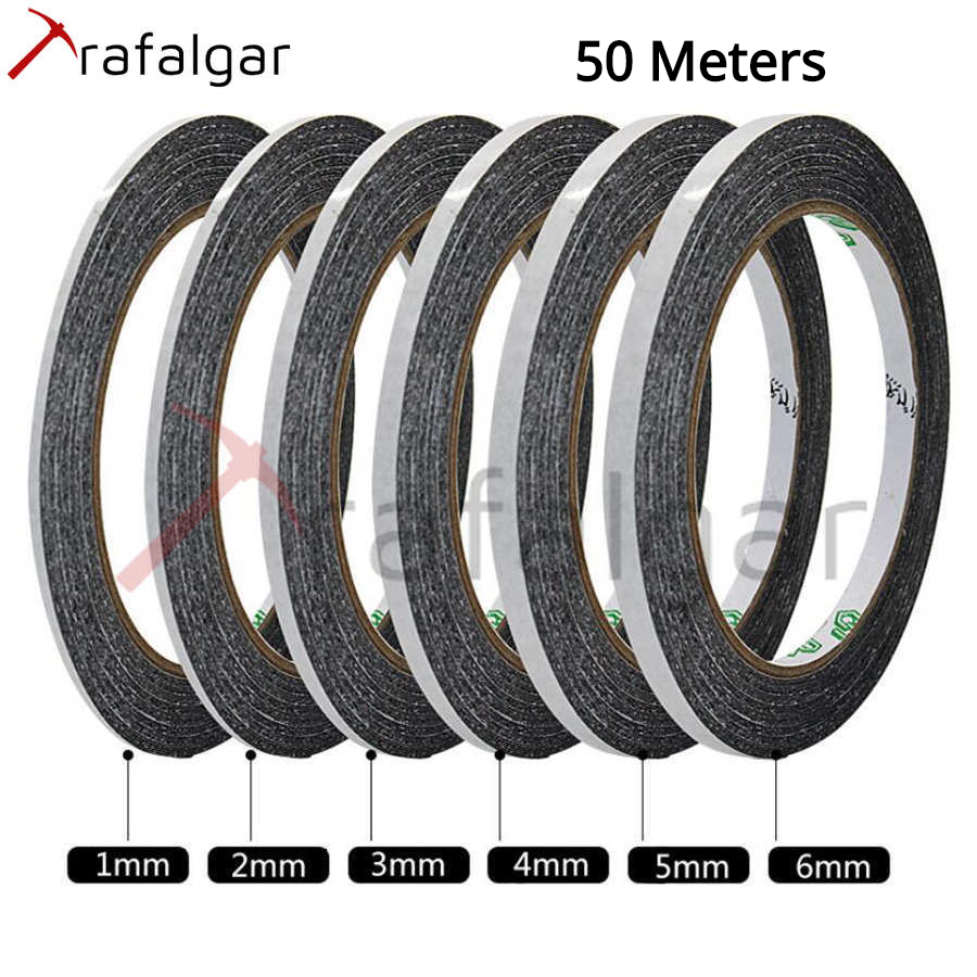 50M Mobile Phone Repair Double Side Tape Black Sticker Double Sided Adhesive Tape Fix For Cellphone Touch Screen LCD 1mm 2mm 5mm