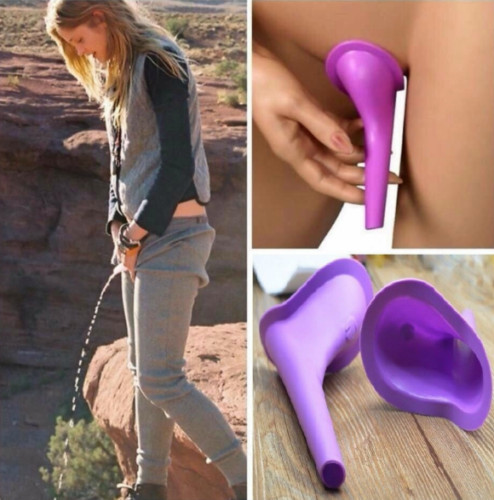 1PCS Women Girl Urinal Outdoor Travel Camping Female Urinal Soft Silicone Urination Device Stand Up & Pee Lady Mobile Toilet