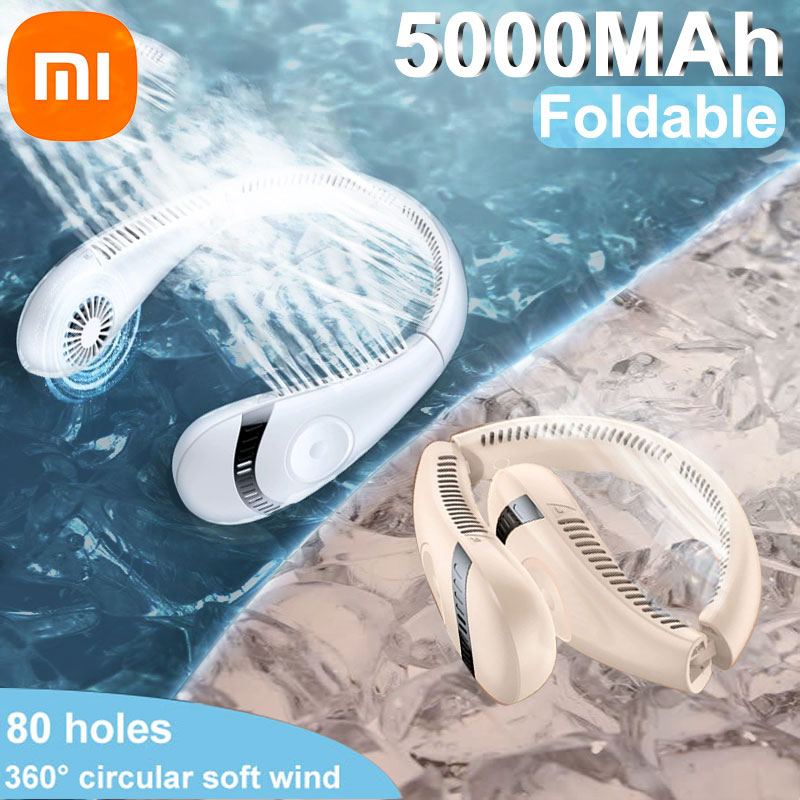 Xiaomi Sport Hanging Neck Fan Air Conditioning Fan Portable Folding Bladeless Ventilador USB Rechargeable Fan Home Appliance