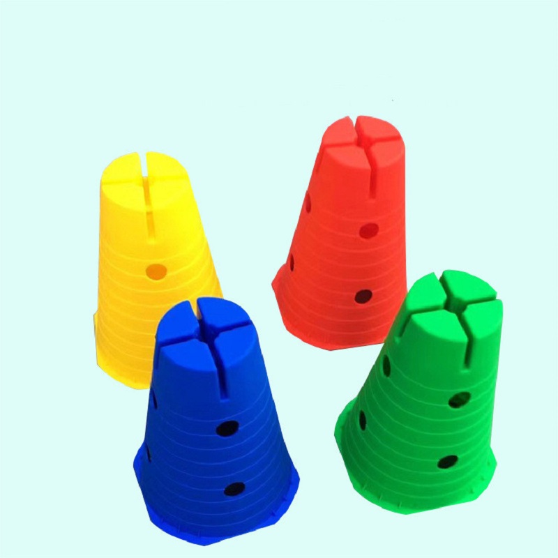 2PCS Kindergarten children's hurdle sensory training Vientiane combination unit bucket trainer with hole ice cream bucket