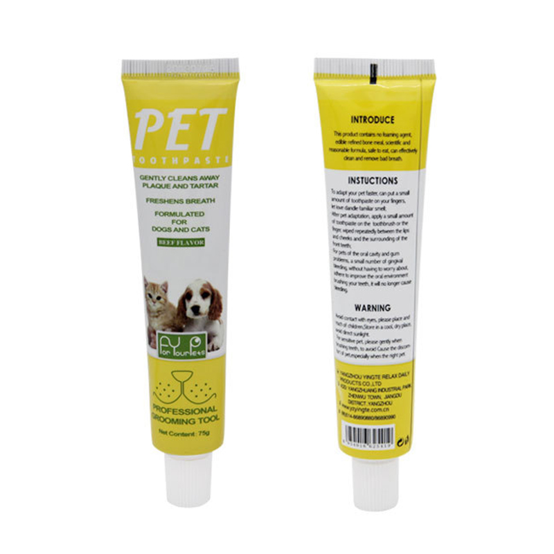 Fresh Breath Pet Toothpaste Toothbrush Set Finger Toothbrush Long Toothbrush Beef Toothpaste Set
