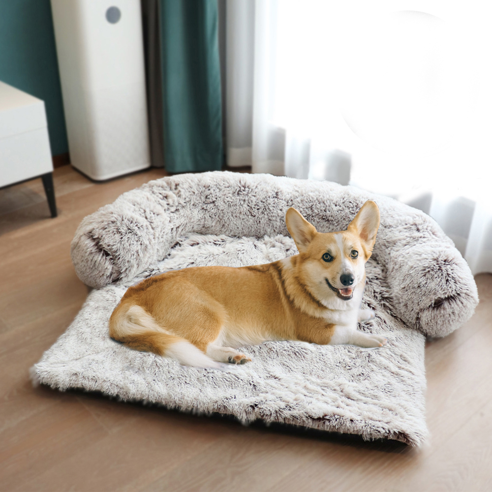 Removable Washable Dog Mat Plush Warm Pet Sofa Pad Winter Kennel Blanket Bed Floor Protector Accessories For Cats Dogs Sleeping