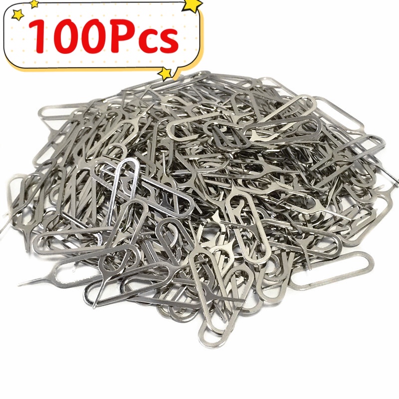 100pcs Eject Sim Card Tray Open Pin Needle Key Tool For Universal Mobile Phone For iPhone 12 For SamSung