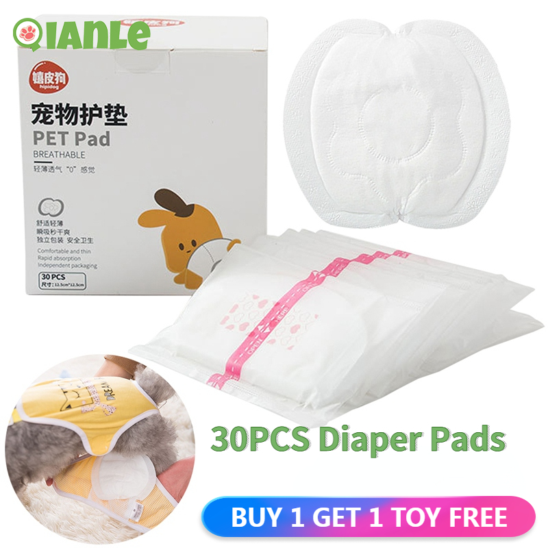 30pcs Dog Diaper Diapers for Female Dog Shorts Panties Dog Diaper Pad Female Sanitary Pants Disposable Doggie Physiological Pant