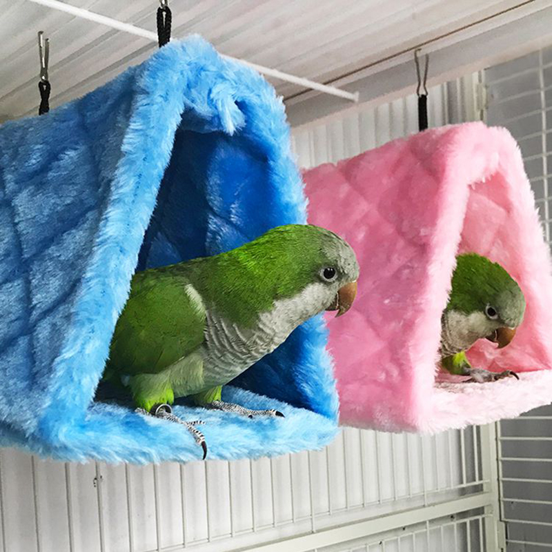  Pet Bird Parrot Cages Warm Hammock Hut Tent Bed Hanging Cave For Sleeping and Hatching