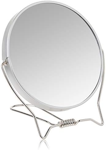 Goody Two-Sided Makeup Mirror with Stand - 1X and 3X Dual Sided Magnification - Lightweight & Portable Table Top Magnifying Vanity Mirror