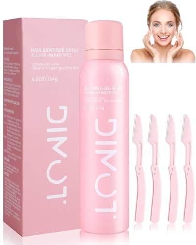 Hair Identifier Spray for Face Shaving Powder Spray Women, Facial Hair Spray Face Body Hair Identifier Spray Face Spray for Shaving Peach Fuzz Spray for All Skin Types