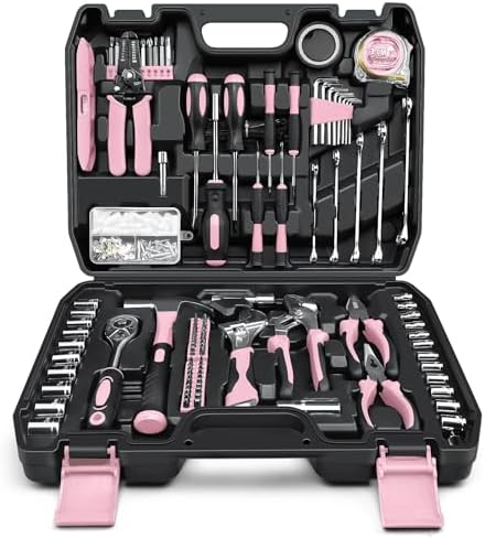 Sundpey Home Tool Kit 281-PCs - General Basic Home Auto Repair Tool Kits - Complete Portable Hand Tool Sets for Women - Tool Box Set with Socket Wrench Set & Screwdriver Sets & Hex Key & Pliers
