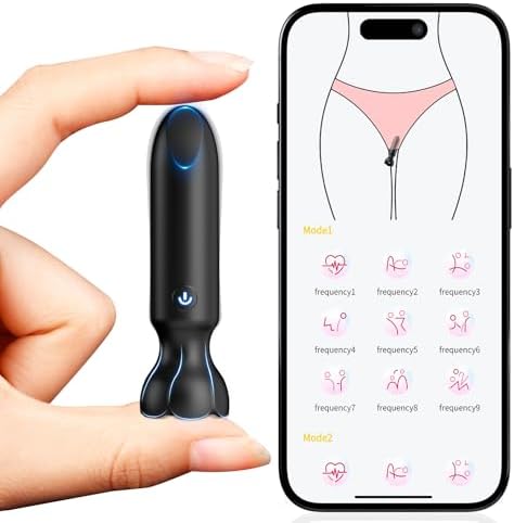 Mini Bullet Vibrator Adult Toys - Vibrators App Controlled Female Sex Toys with 9 Vibration Modes, Lipstick G Spot Dildo Clitoral Vibrator, Long Distance Discreet Vibrator for Women & Couples (Black)