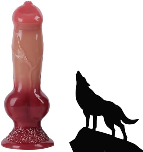 7.59 Inch Realistic Dog Dildos with Knot, Huge realisitc Animal Anal Plug, Soft and Flexible Animal Artificial Dog Penis, stimulates G-spot, Vagina and Anus, Novelty Sex Toy for Adult Men and Women.