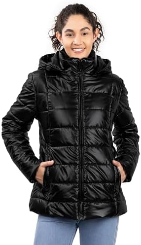 Women's Winter Coat Down Jacket, Puffer Jackets Warm Hooded Coat Softshell Outwear Pockets Parka