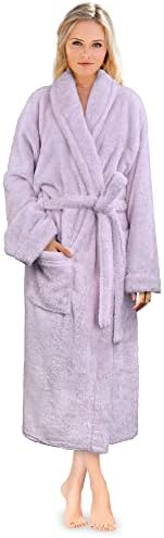PAVILIA Premium Womens Plush Soft Robe Fluffy, Warm, Fleece Sherpa Shaggy Bathrobe