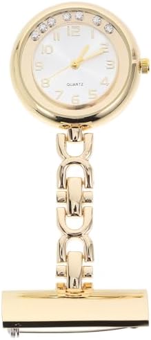 Hemobllo Lapel Pin Watch - Fob Watches Pin On Nurses Watch Hanging Lapel Watch Clip On Watches Analog Quartz Pocket Watch Brooch Watches for Nurses Women