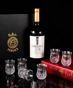 Brand replica versace home silver crystal goblet