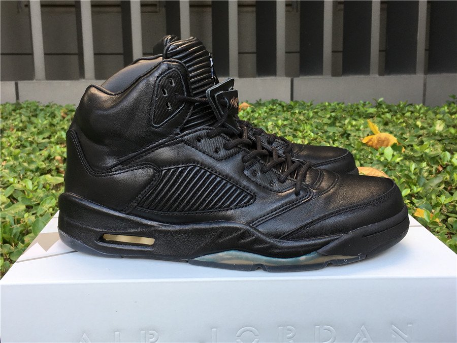 PK JORDAN 5 RETRO PREMIUM PINNACLE TRIPLE BLACK