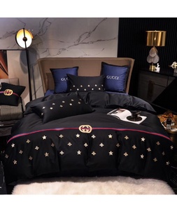 1st copy gucci home black bedding set