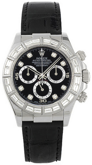 Rolex Cosmograph Daytona Black Diamond Dial Men’s Watch 116589