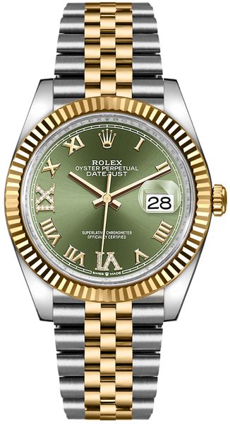 Rolex Datejust 36 Olive Green Dial Midsize Watch 126233