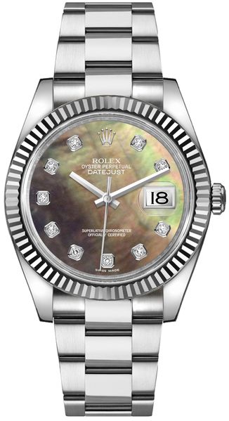 Rolex Datejust 36 Pearl Black & Diamond Dial Women’s Watch 116234